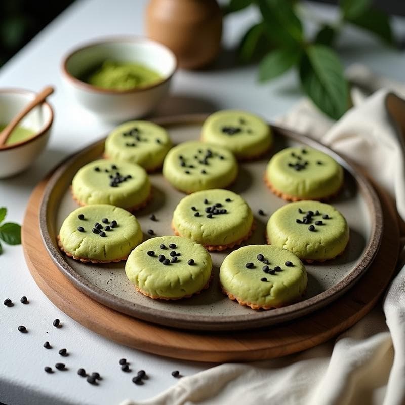 Galletas de Harina de Almendra y Matcha: Snack Crujiente Sin Azúcar y Alto en Antioxidantes