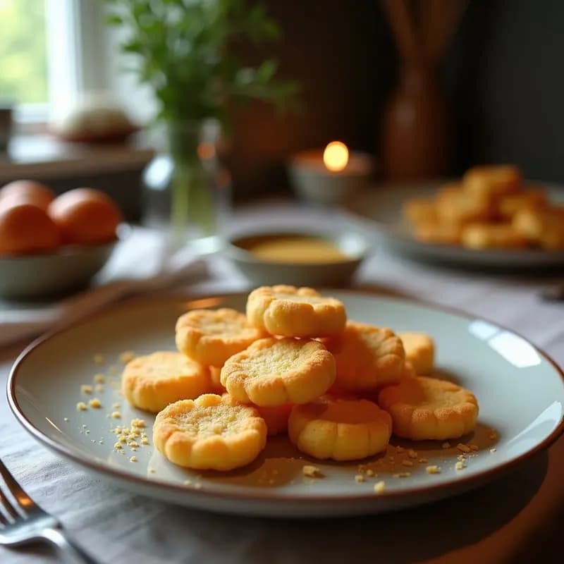 Galletas de Harina de Almendra y Poleo Fresco: Postre Colombiano Sin Gluten y Relajante