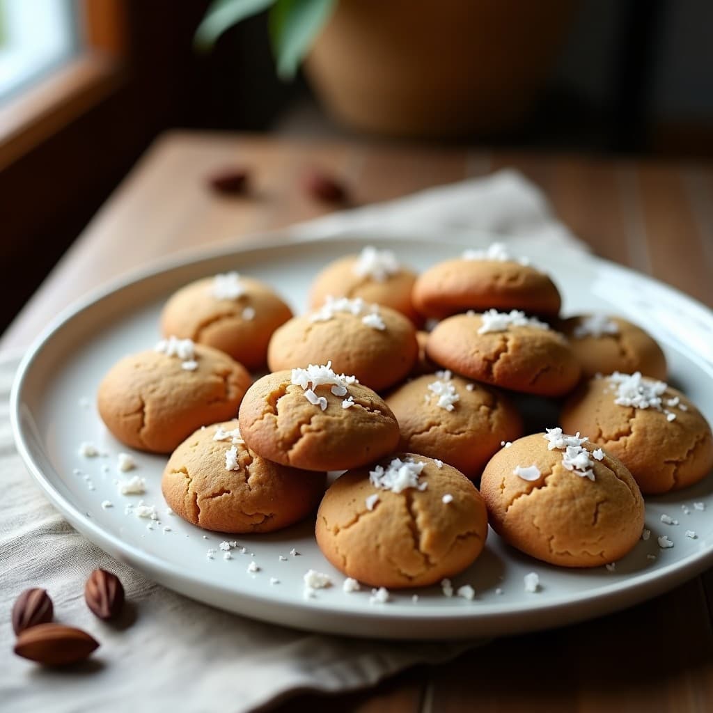 Galletas de Harina de Almendra y Puré de Dátiles con Esencia de Cardamomo: Postre Vegano Sin Horno