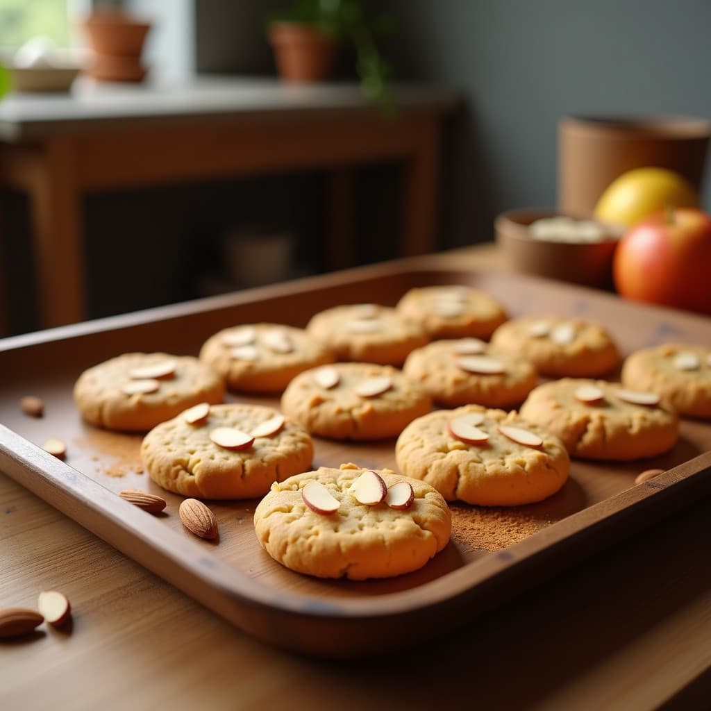 Galletas de Harina de Almendras y Puré de Manzana: Desayuno Sin Gluten y Sin Azúcar en 20 Minutos