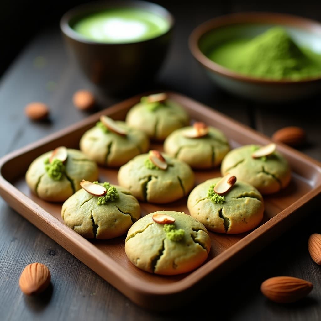 Galletas de Harina de Arroz y Matcha: Postre Japonés Keto y Sin Gluten