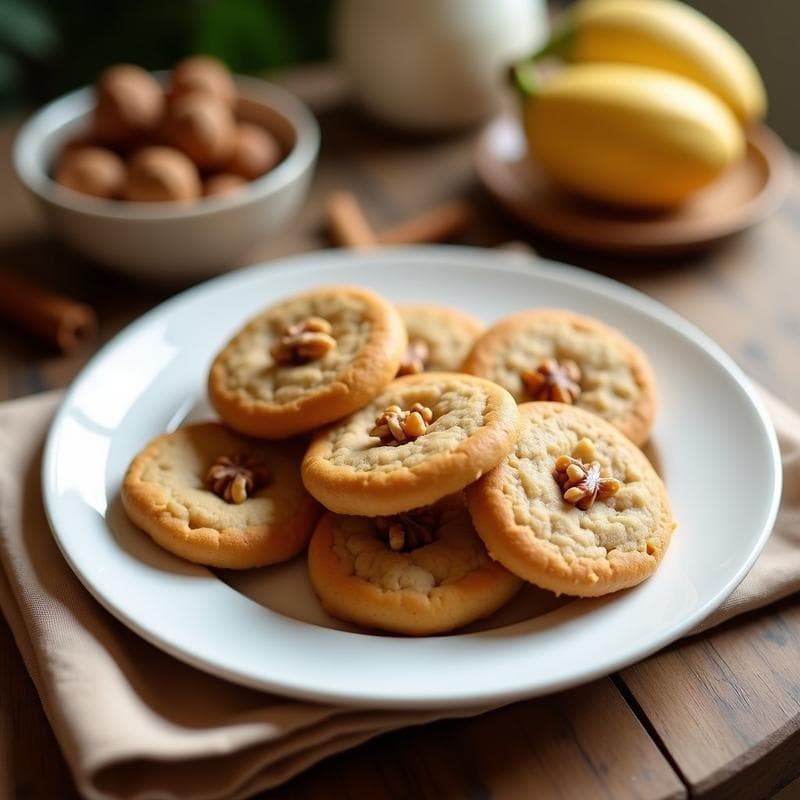 Galletas de Harina de Banano y Canela: Desayuno Sin Harina y Sin Azúcar en Airfryer