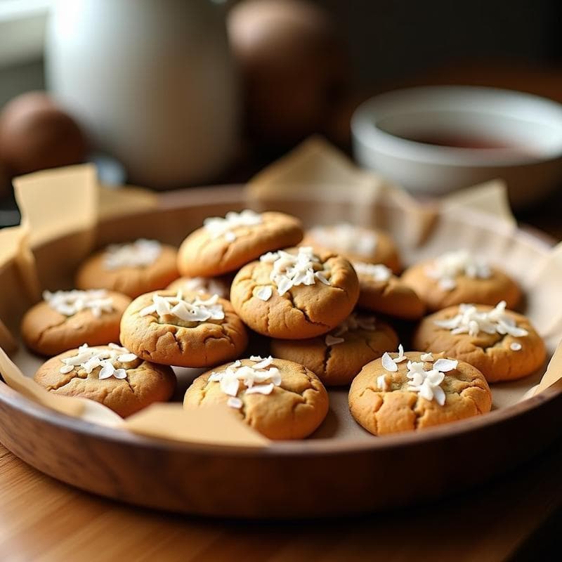 Galletas de Harina de Banano y Polvo de Hongos Reishi: Postre Keto Sin Azúcar en 15 Minutos