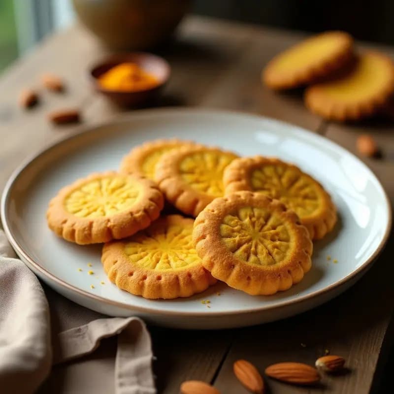Galletas de Harina de Banano Verde y Cúrcuma: Desayuno Antiinflamatorio Sin Horno