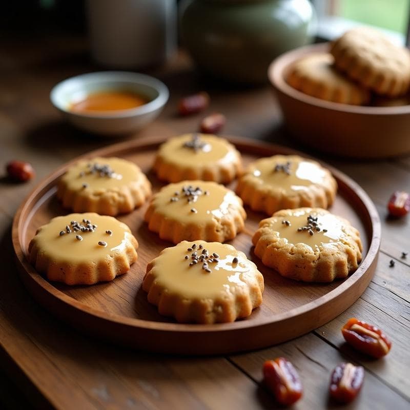 Galletas de Harina de Castaña y Cardamomo con Glaseado de Dátiles: Postre Keto y Sin Lácteos