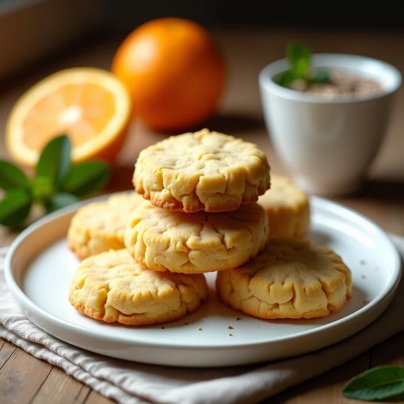 Galletas de Harina de Cítricos y Semillas de Amapola: Postre Sin Gluten y Sin Lactosa