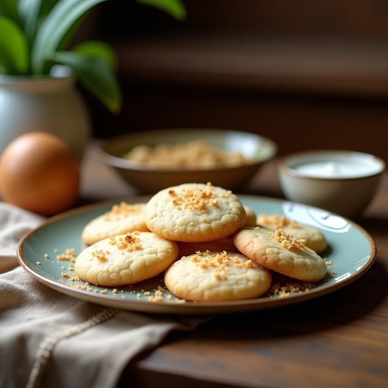 Galletas de Harina de Coco y Cardamomo: Postre Vegano con Toque Indio