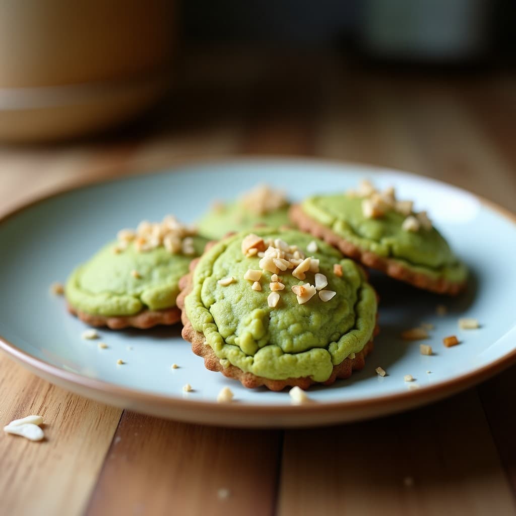 Galletas de Harina de Coco y Matcha: Snack Sin Gluten con Toque Japonés