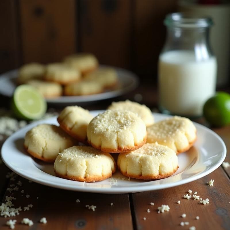 Galletas de Harina de Cocos y Lima: Postre Caribeño Sin Gluten y Keto