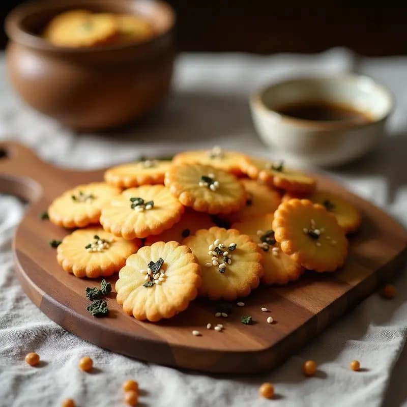 Galletas de Harina de Garbanzo y Algas Nori: Snack Vegano con Omega-3 para Tupper