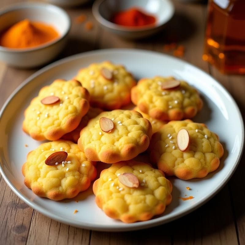 Galletas de Harina de Garbanzo y Azafrán: Receta Sin Gluten y Alta en Proteína en Airfryer