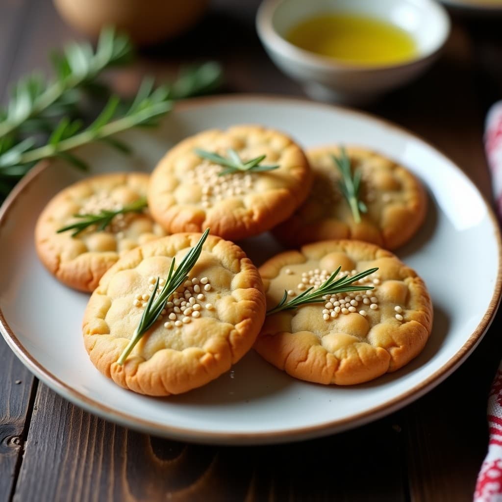 Galletas de Harina de Garbanzo y Romeral: Aperitivo Árabe Keto Sin Horno