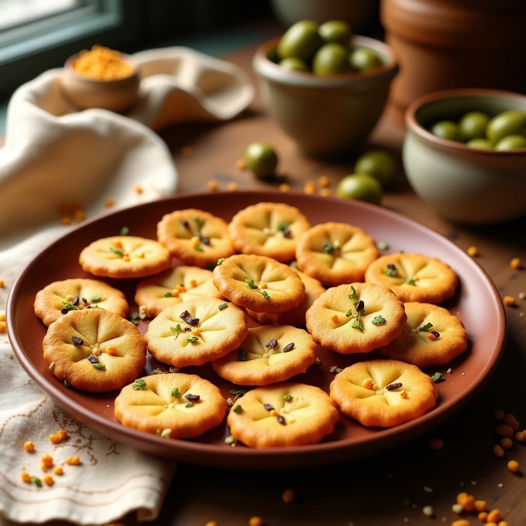 Galletas de Harina de Garbanzo y Romtom con Aceitunas: Aperitivo Tunecino Keto