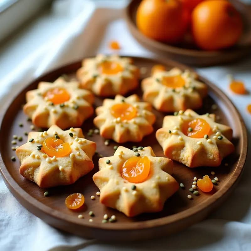 Galletas de Harina de Garbanzo y Semillas de Apio con Naranja Confitada: Snack Francés Sin Gluten