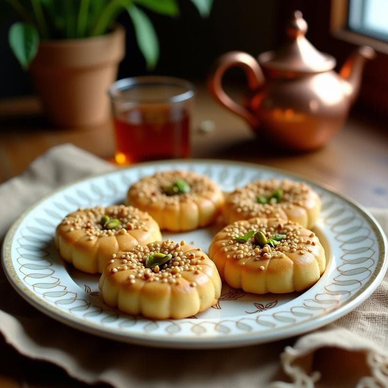 Galletas de Harina de Garbanzo y Tahini: Postre Sin Gluten con Toque Árabe