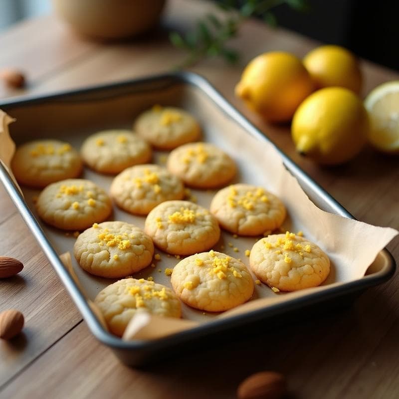 Galletas de Harina de Guisante y Almendras con Ralladura de Limón: Postre Keto y Sin Harina