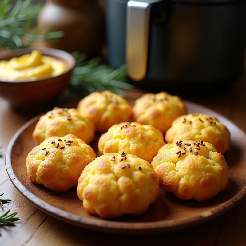 Galletas de Harina de guisante y Azafrán: Snack Vegano y Alto en Fibra en Airfryer