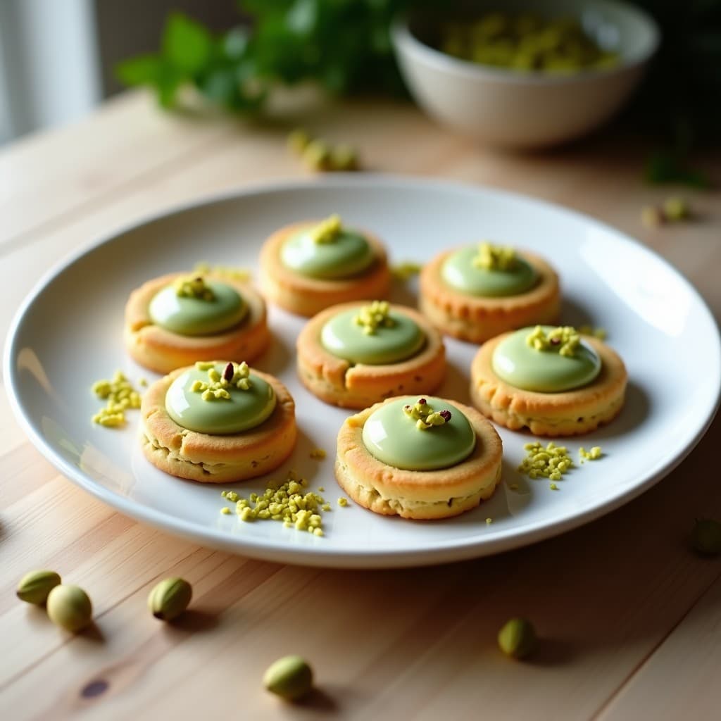 Galletas de Harina de Guisante con Crema de Pistacho: Postre Keto y Sin Gluten