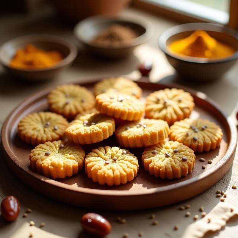 Galletas de Harina de Guisante y Curry con Dátiles: Snack Proteico Sin Gluten