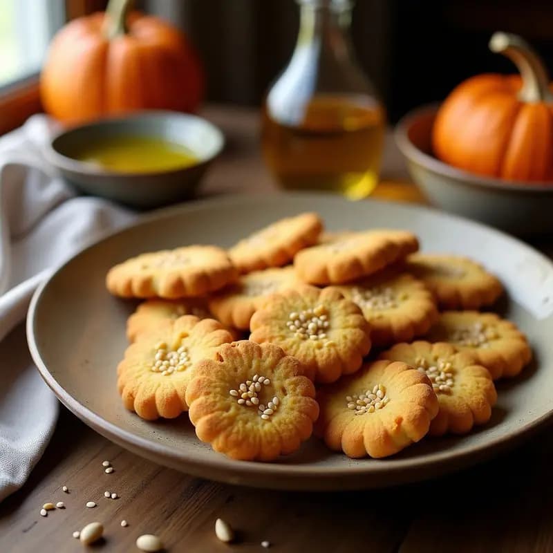 Galletas de Harina de Guisante y Semillas de Calabaza: Snack Proteinado y Crujiente