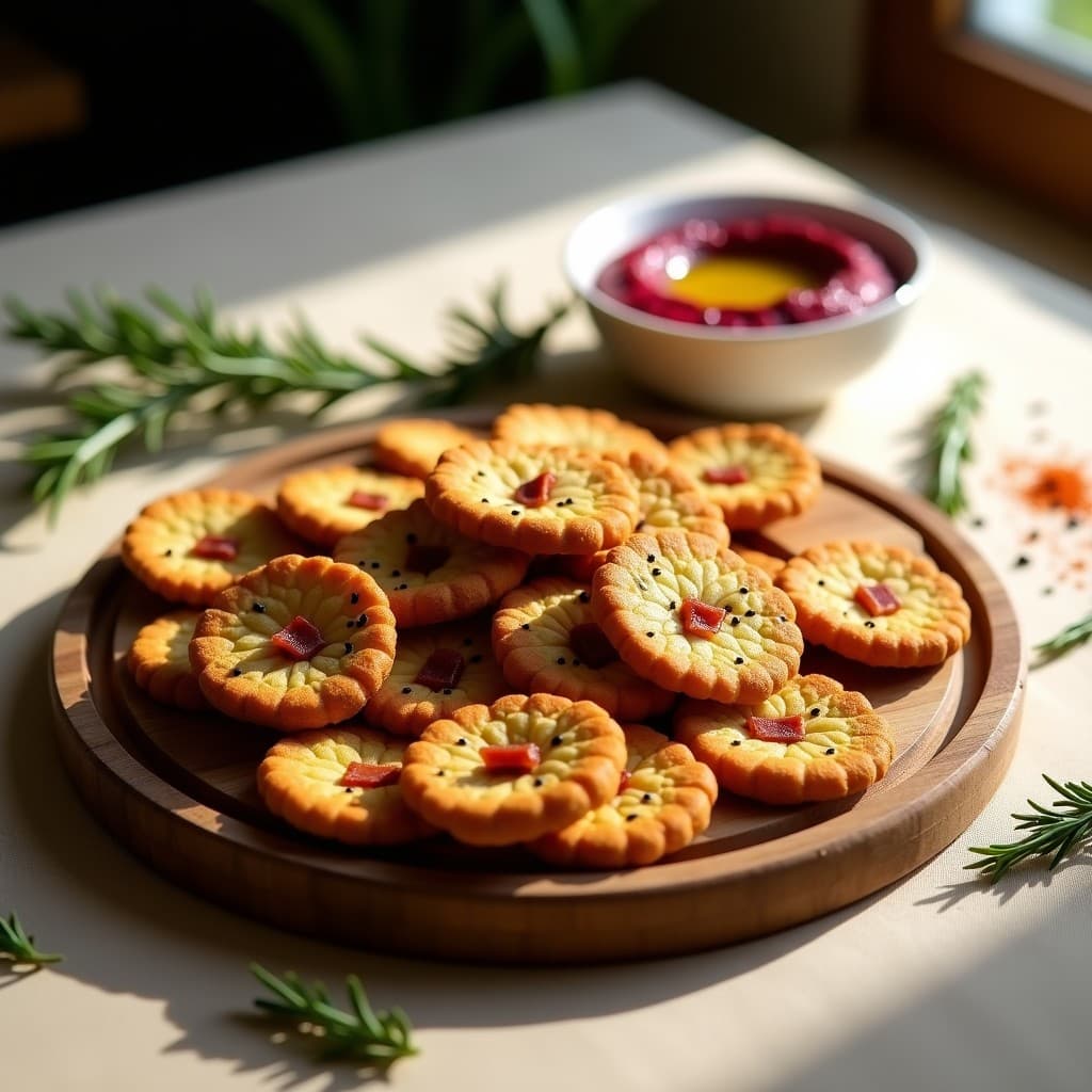Galletas de Harina de Lentejas con Trozos de Bacon Vegano: Aperitivo Crujiente y Alto en Proteína
