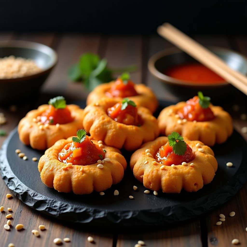 Galletas de Harina de Lentejas y Kimchi: Aperitivo Coreano Vegano en Airfryer