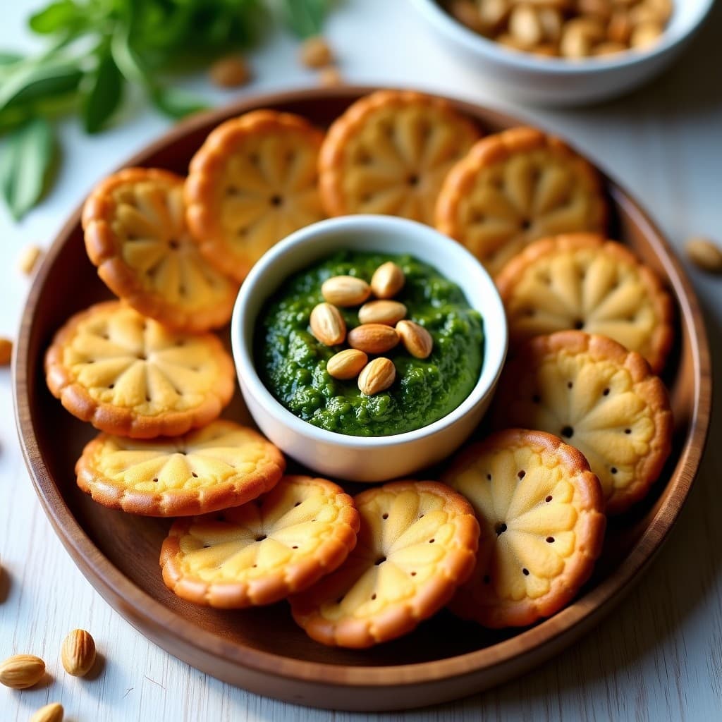 Galletas de Harina de Lentejas con Pesto de Rúcula: Aperitivo Crudivegano Sin Horno