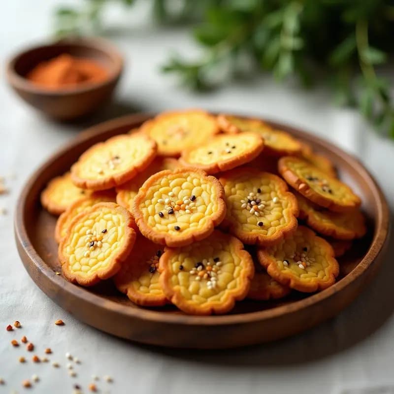 Galletas de harina de lentillas y pimienta de Sichuan: Snack crujiente sin horno
