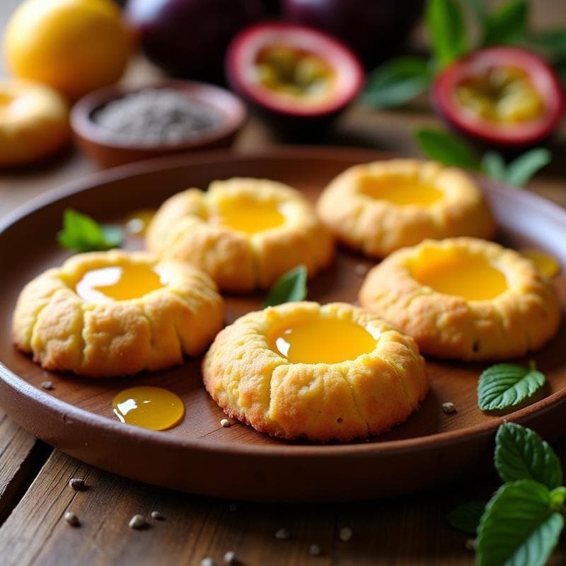 Galletas de Harina de Plátano Macho con Mermelada de Maracuyá: Postre Sin Gluten y Sin Azúcar en 15 Minutos