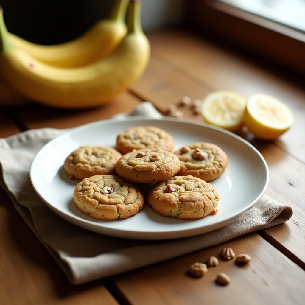 Galletas de Harina de Plátano y Semillas de Chía: Desayuno Sin Azúcar y Alto en Magnesio