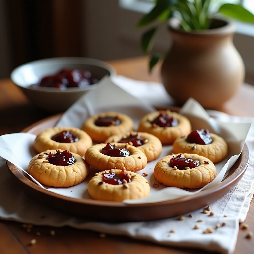 Galletas de Harina de Teff y Mermelada de Higuera: Postre Sin Gluten y Sin Lactosa
