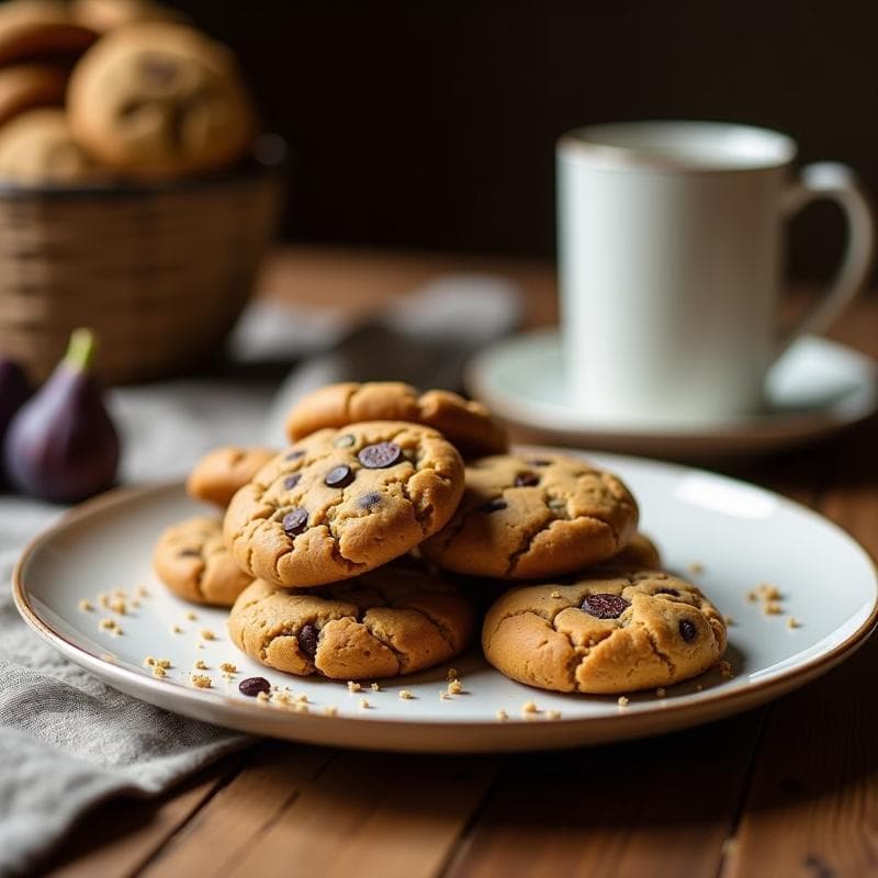 Galletas de Harina de Lensha y Mermelada de Higo Negro: Postre Sin Azúcar y Rico en Fibra