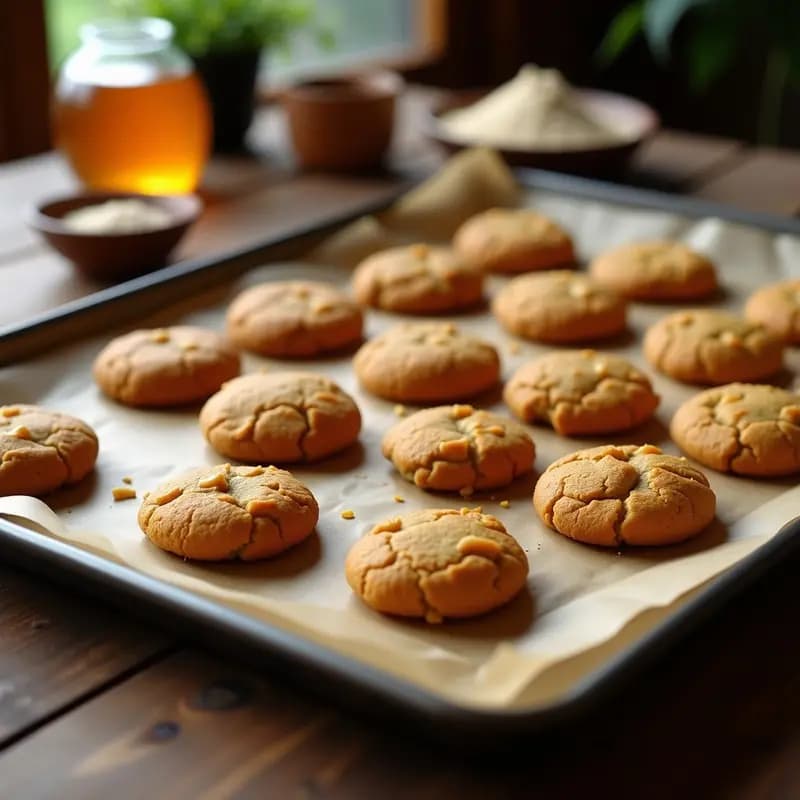 Galletas de Harina de Lentaja y Miel de Dátiles: Postre Sin Gluten y Sin Azúcar