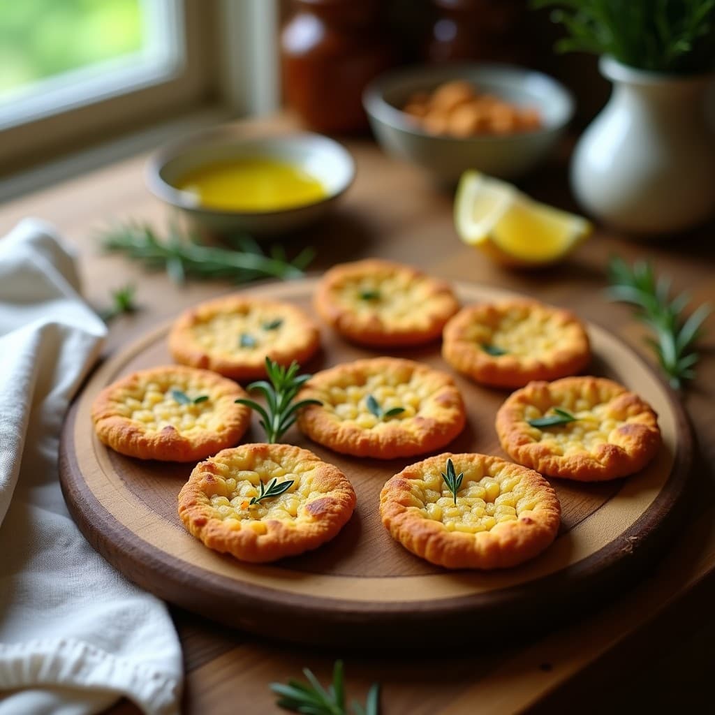 Galletas de Lentejas con Hierbas Provenzales: Aperitivo Francés Crujiente y Alta en Fibra en Airfryer
