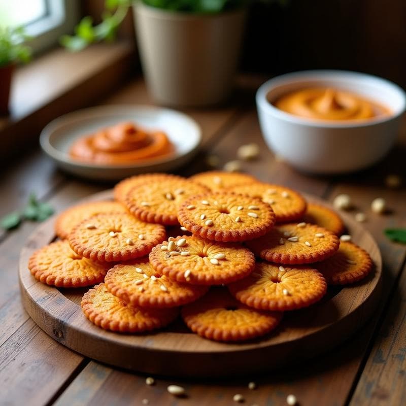 Galletas de Harina de Lentejas y Pimentón de La Vera: Aperitivo Español Keto y Sin Horno