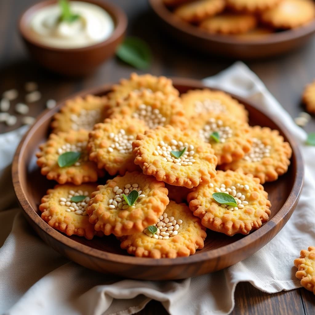 Galletas de Lentejas Rojos y Tahini con Semillas de Sésamo: Aperitivo Keto y Alto en Fibra