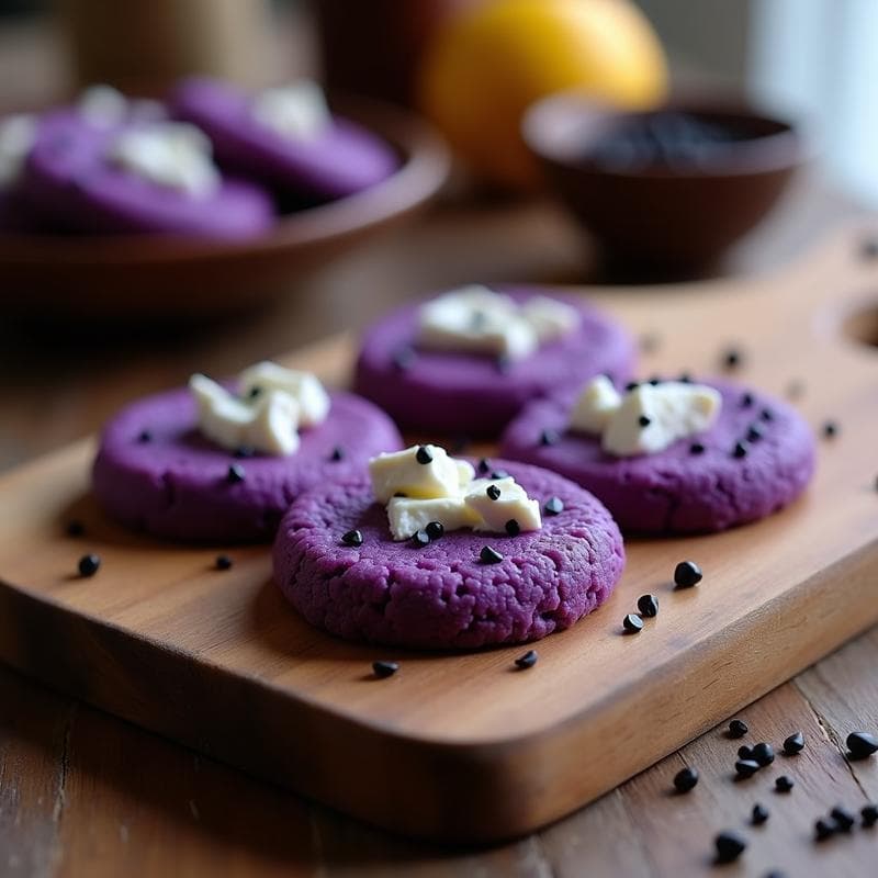 Galletas de Maíz Morado y Queso de Cabra: Aperitivo peruano Sin Gluten