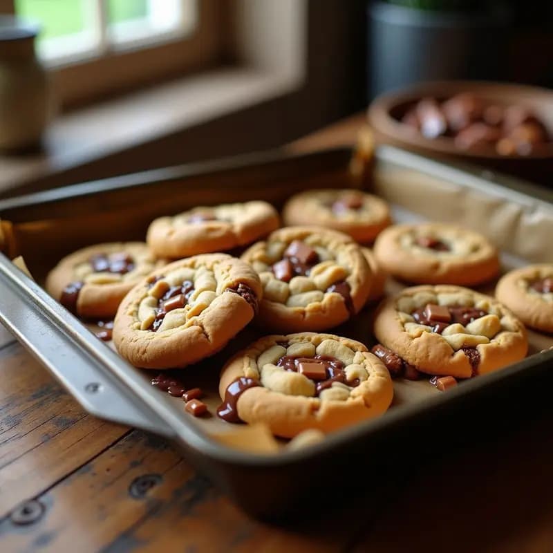 Galletas de Mantequilla de Cacahuete con Trozos de Snickers: Postre para los Más Golosos