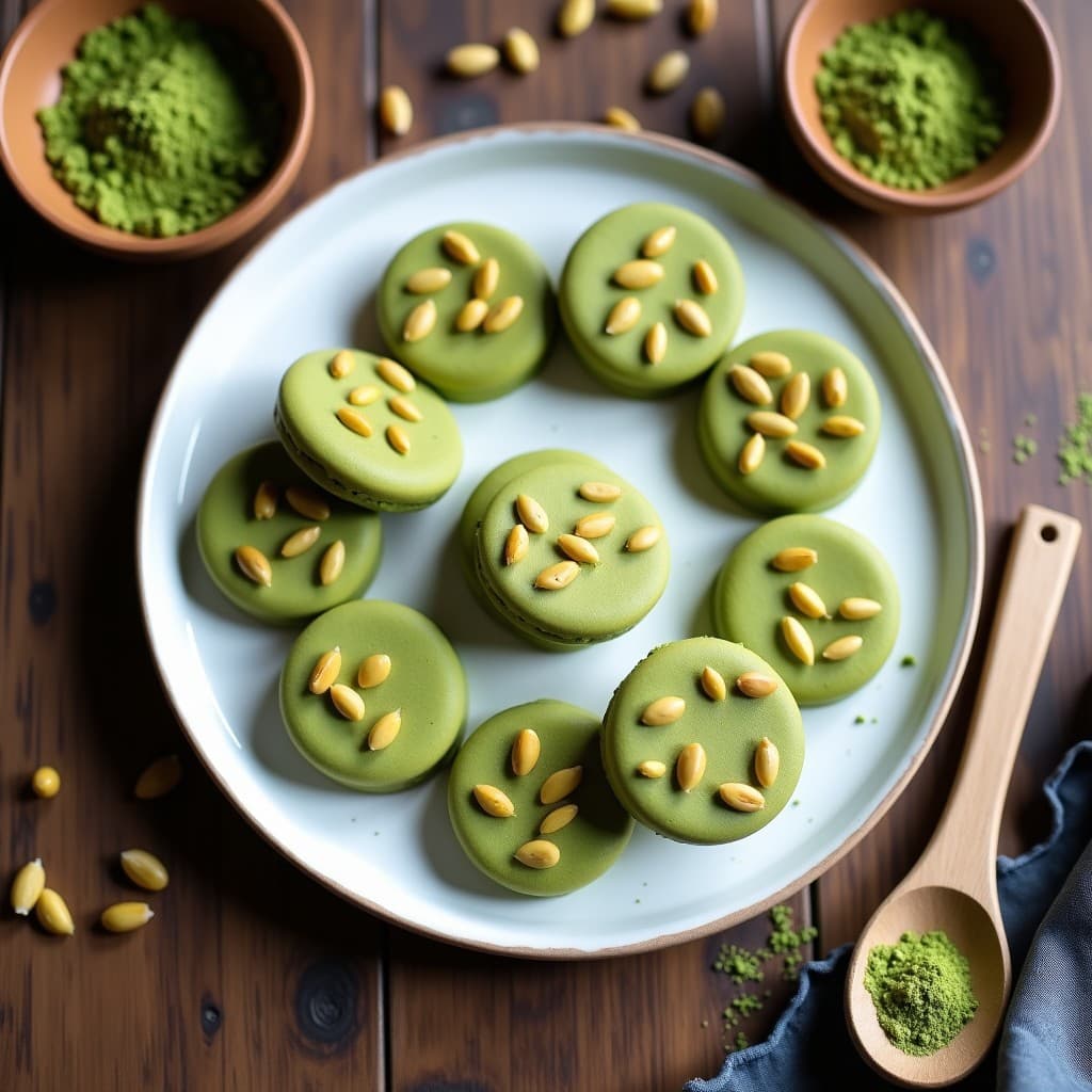 Galletas de Matcha y Semillas de Calabaza: Snack Japonés Keto y Crudivegano