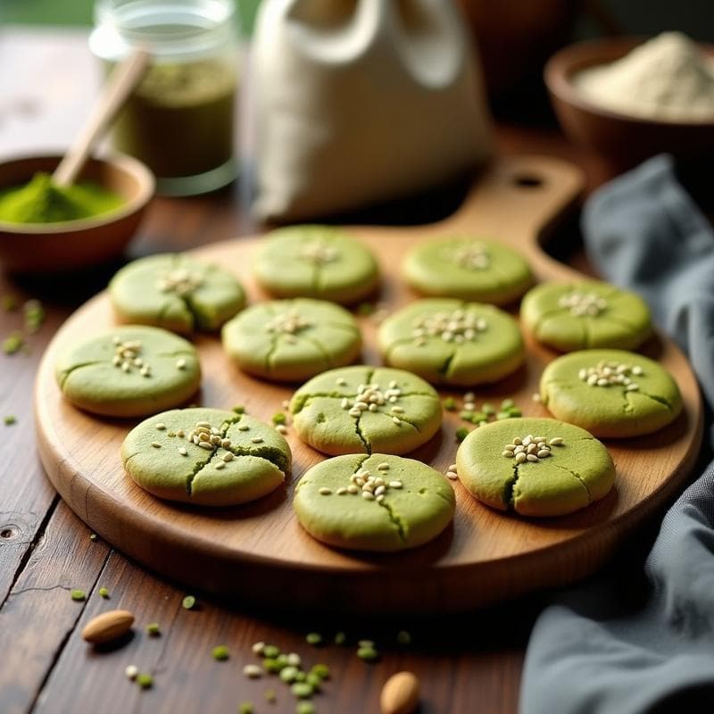 Galletas de Matcha y Semillas de Cáñamo: Receta Vegana y Sin Azúcar para Tupper