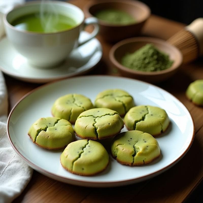 Galletas de Matcha y Semillas de Chía: Postre Japonés Sin Gluten y Antioxidante