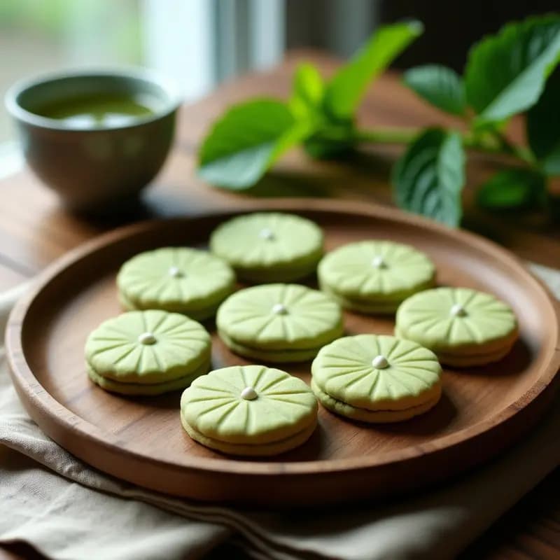 Galletas de Matcha y Semillas de Loto: Snack Chino Antiestrés con Diseño Zen