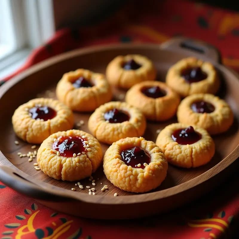 Galletas de Mijo y Mermelada de Higo: Aperitivo Africano Sin Harina y Sin Azúcar