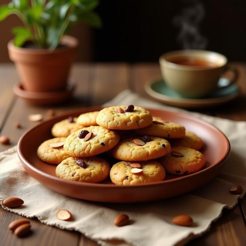 Galletas de Mijo y Pasas con Especias de Cardamomo: Desayuno Indio Sin Gluten