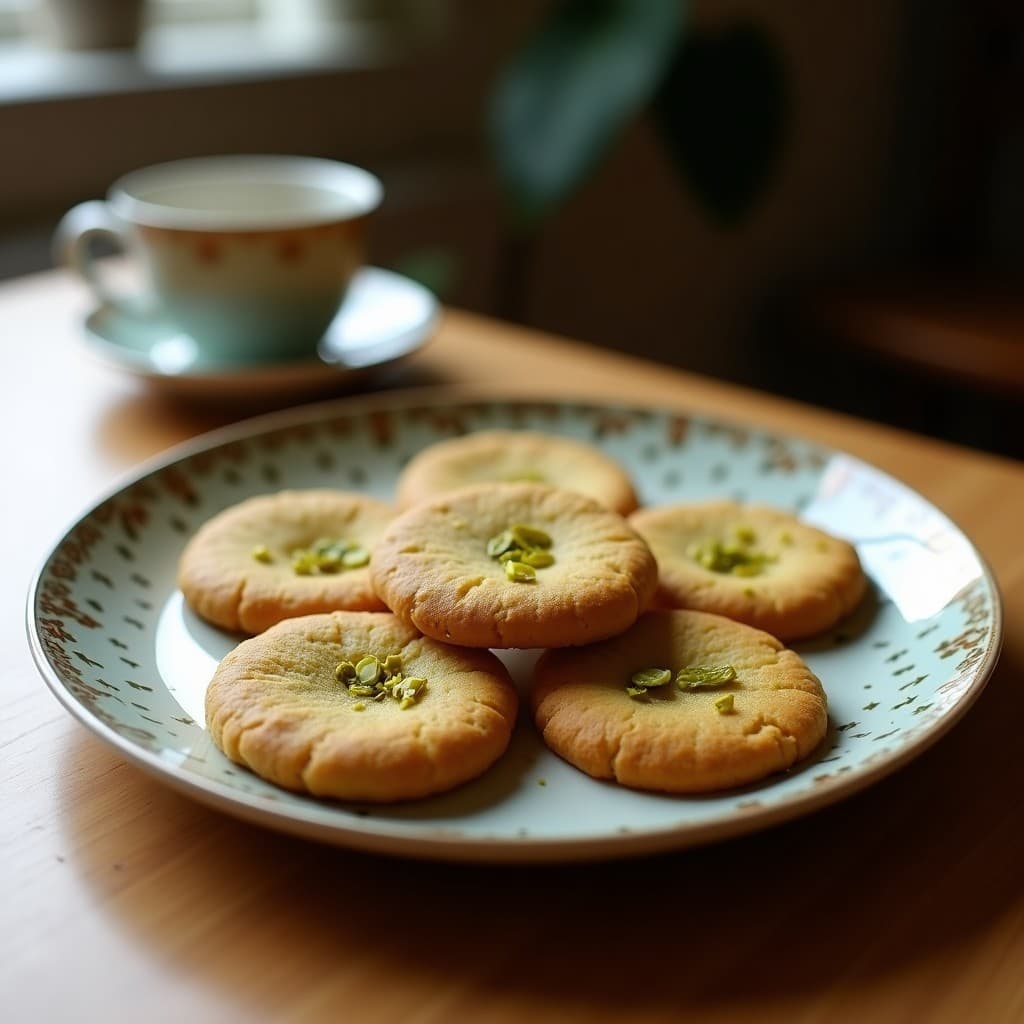Galletas de Harina de Pistacho y Rosa Mosqueta: Snack Iraní Sin Azúcar y Rico en Antioxidantes