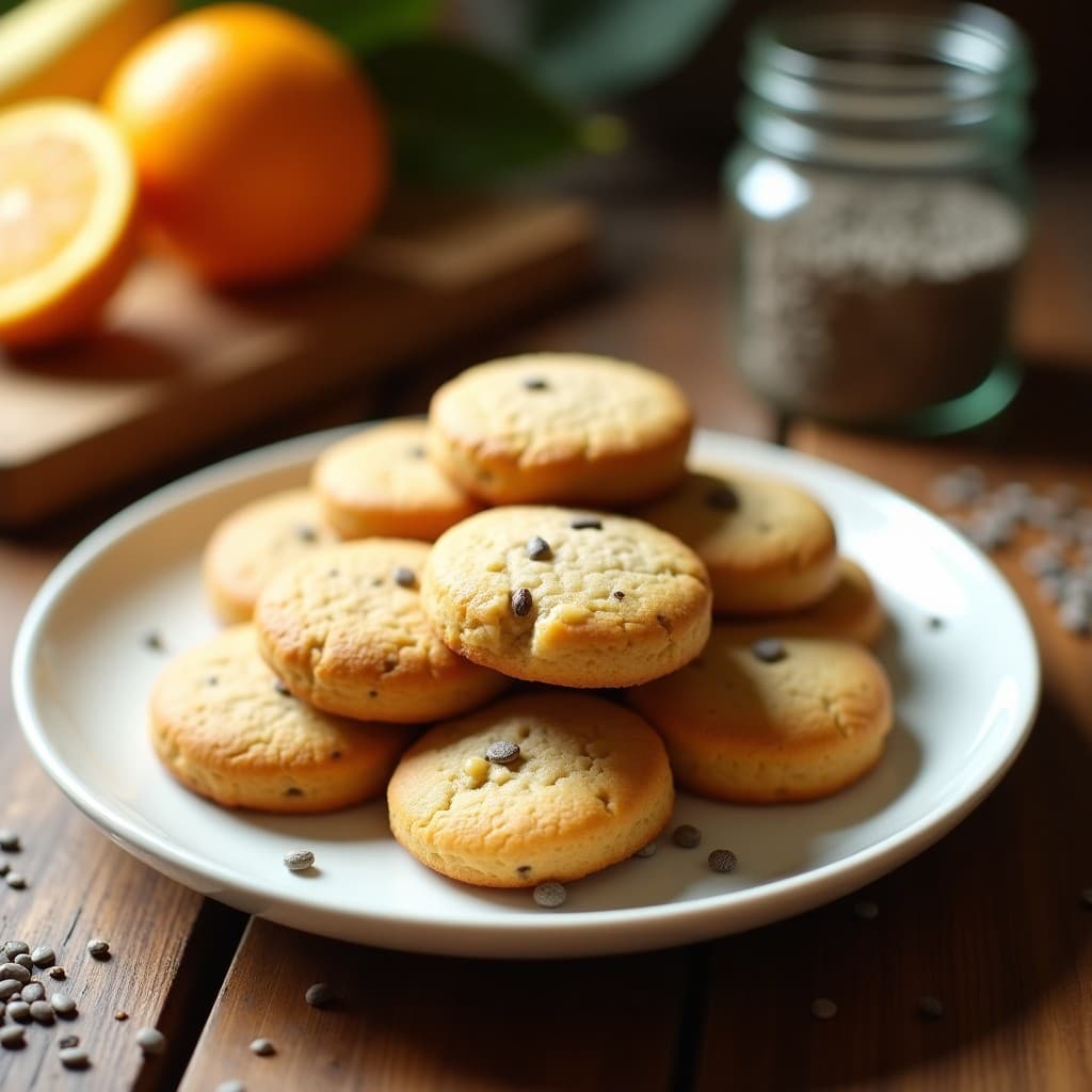 Galletas de Harina de Plátano y Semillas de Chía: Postre Sin Gluten y Energético