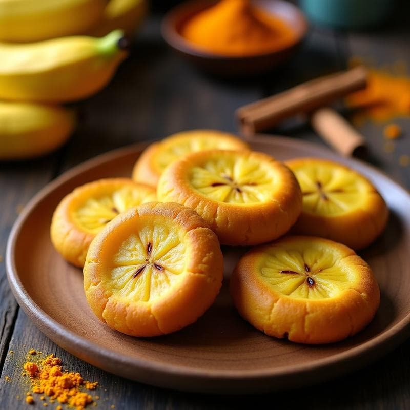 Galletas de Plátano Macho y Cúrcuma: Receta Keto Sin Azúcar en Airfryer