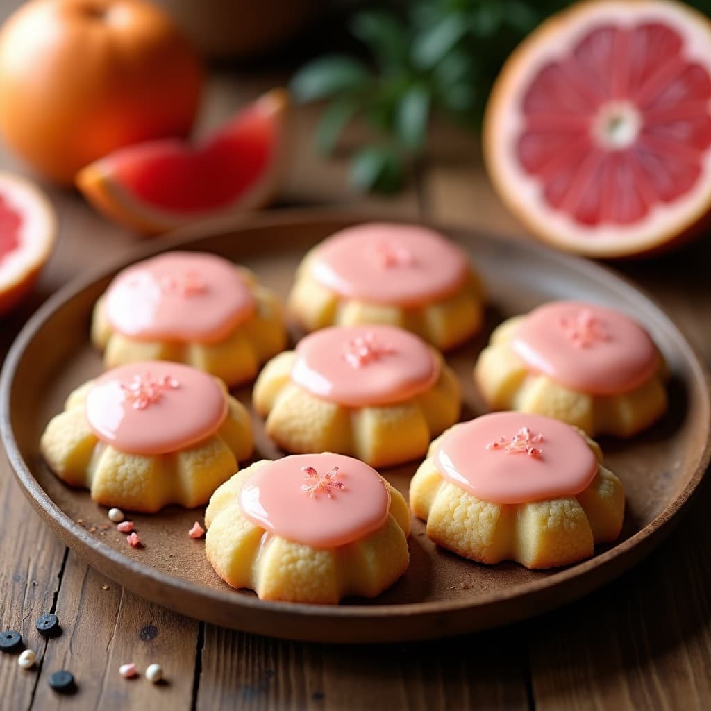 Galletas de Pomelo y Semillas de Amapola: Postre Keto con Glaseado de Stevia y Rosa Mosqueta