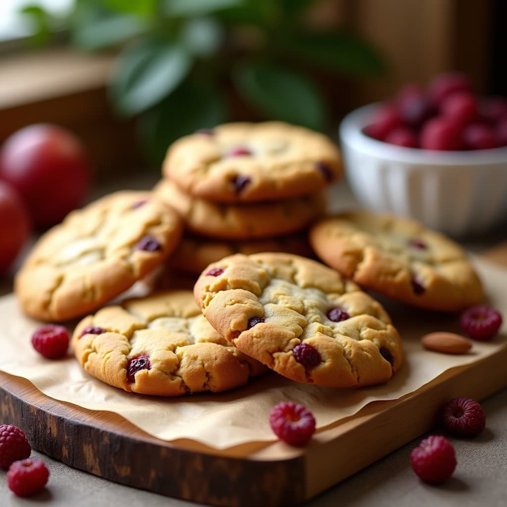 Galletas de Proteína de Guisante y Almendra con Trozos de Arándanos Deshidratados: Snack Keto