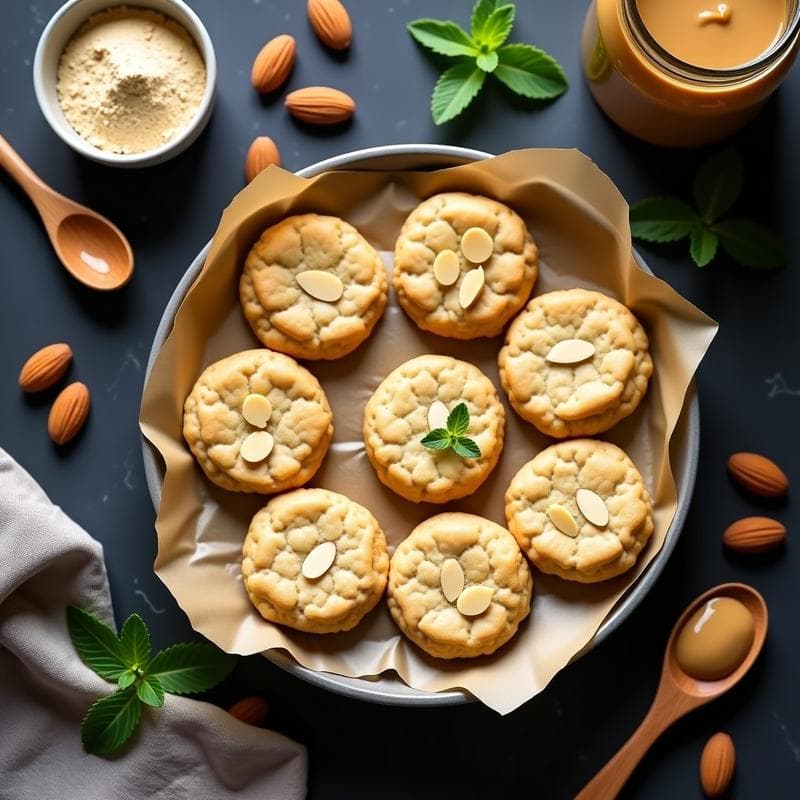 Galletas de Proteína de Guisante y Mantequilla de Almendras: Postre Keto Sin Horno